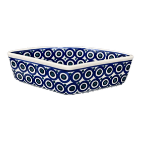 Polish Pottery Wedge-Shaped Bowl (Eyes Wide Open) | M048T-58 Additional Image at PolishPotteryOutlet.com