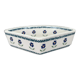 Bowl, Wedge-Shaped, 5" x 8.5" in "Forget Me Not" by Manufaktura | M048T-ASS
