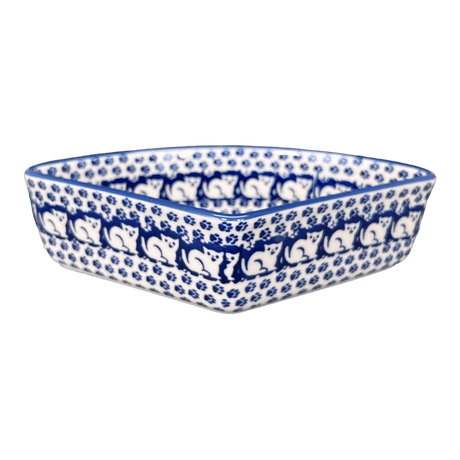 Bowl, Wedge-Shaped, 5" x 8.5" in "Kitty Cat Path" by Manufaktura | M048T-KOT6