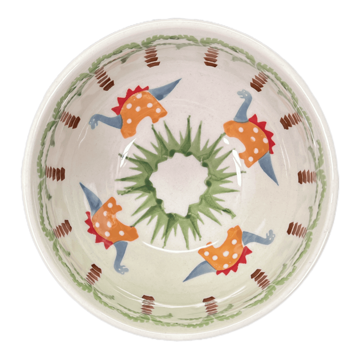 Bowl, Round, Tapered, 5.25" in "Dinosaur Park" by Manufaktura | M052T-DDIN
