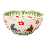 Bowl, Round, Tapered, 5.25" in "Ponies & Posies" by Manufaktura | M052T-DKON