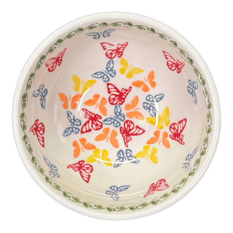 Bowl, Round, Tapered, 5.25" in "Butterfly Buffet" by Manufaktura | M052T-DMOT
