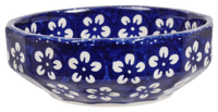 A picture of a Polish Pottery Multi-Angular, Multi-Use Bowl (Modern Blue) | M058M-J8KO as shown at PolishPotteryOutlet.com/products/multiangular-multiuse-bowl-modern-blue