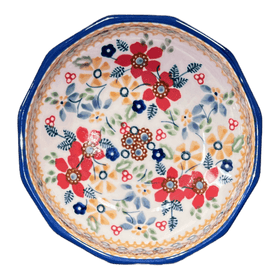 Polish Pottery Multi-Angular, Multi-Use Bowl (Ruby Duet) | M058S-DPLC Additional Image at PolishPotteryOutlet.com
