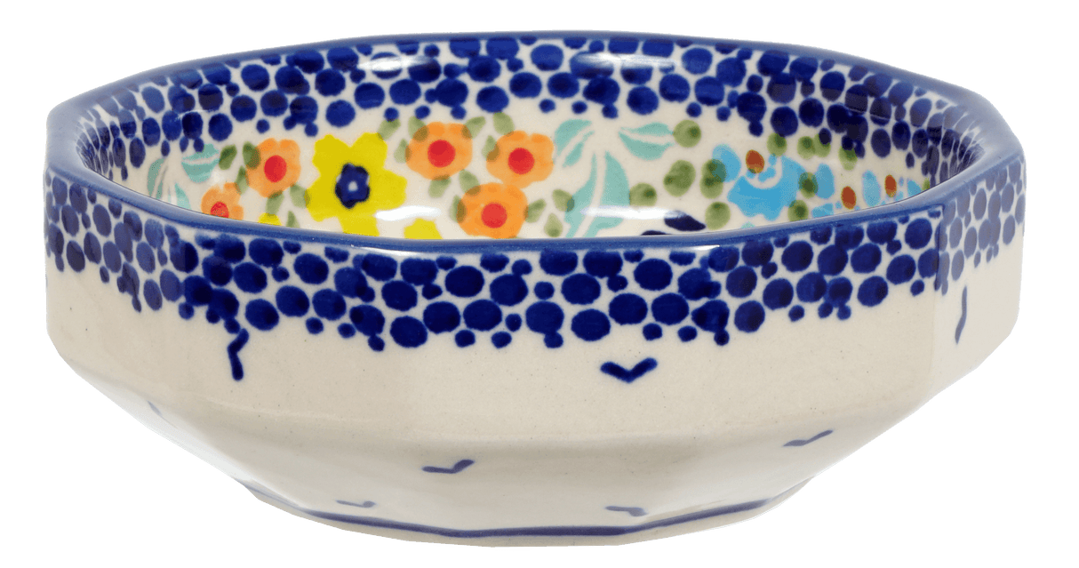 Bowl, Multiangular, 5" in "Brilliant Garden" by Manufaktura | M058S-DPLW