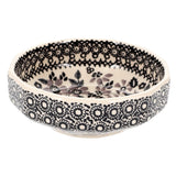 Bowl, Multiangular, 5" in "Duet in Black & Grey" by Manufaktura | M058S-DPSC