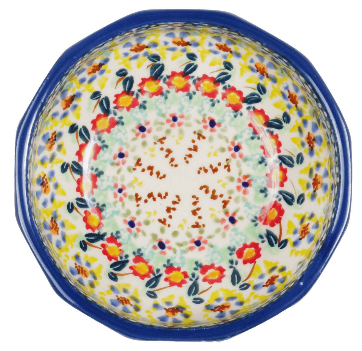 Bowl, Multiangular, 5" in "Sunny Border" by Manufaktura | M058S-JZ41