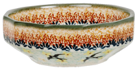 A picture of a Polish Pottery Multangular Bowl (Capistrano) | M058S-WK59 as shown at PolishPotteryOutlet.com/products/multiangular-multiuse-bowl-capistrano
