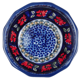 Polish Pottery Multangular Bowl (Crimson Twilight) | M058S-WK63 Additional Image at PolishPotteryOutlet.com
