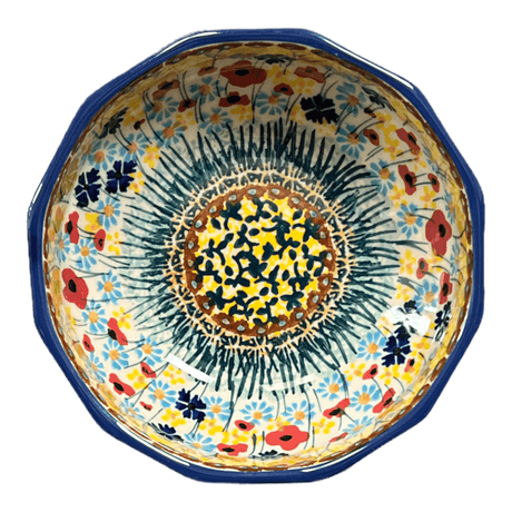 Bowl, Multiangular, 5" in "Sunlit Wildflowers" by Manufaktura | M058S-WK77