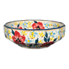 Polish Pottery Multangular Bowl (Brilliant Wreath) | M058S-WK78 at PolishPotteryOutlet.com