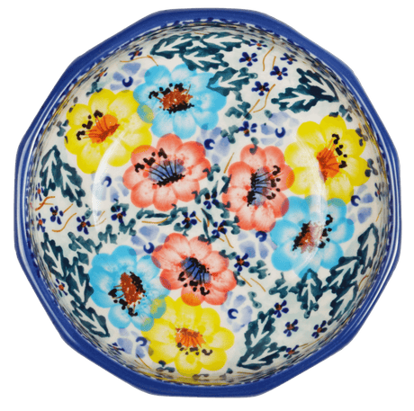 Bowl, Multiangular, 5" in "Brilliant Garland" by Manufaktura | M058S-WK79