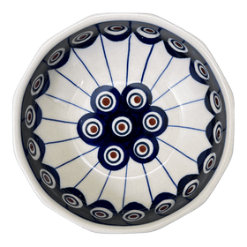 Polish Pottery Multangular Bowl (Peacock in Line) | M058T-54A Additional Image at PolishPotteryOutlet.com