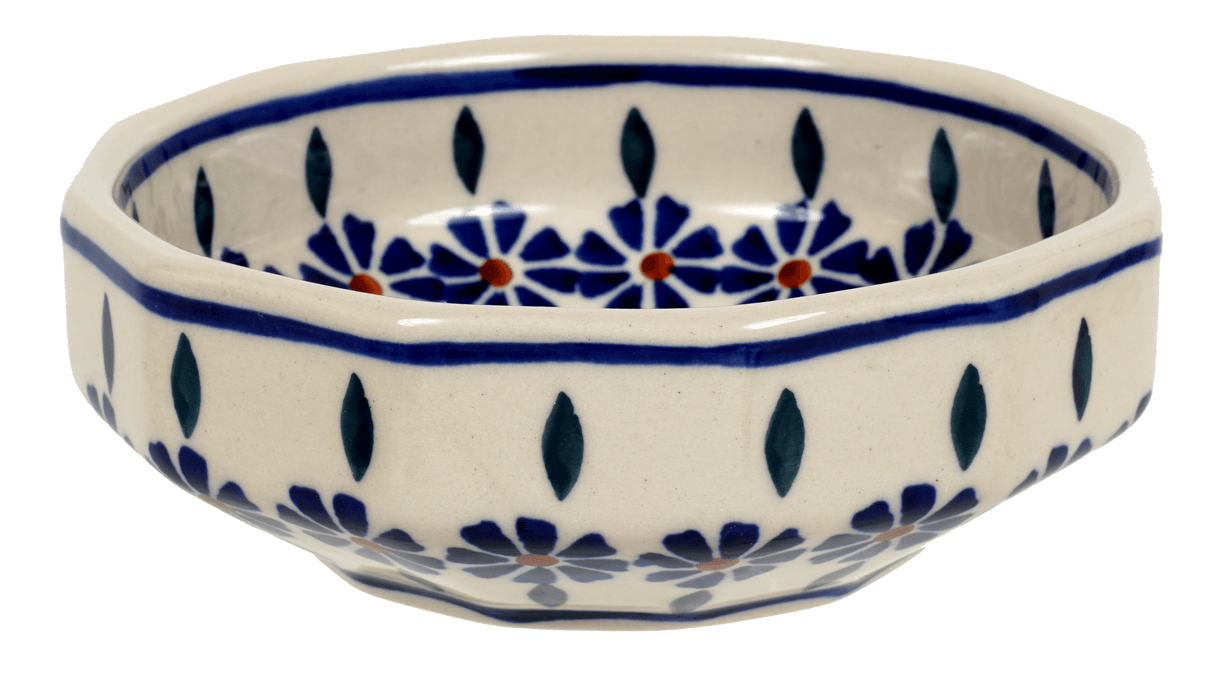 Bowl, Multiangular, 5" in "Floral Peacock" by Manufaktura | M058T-54KK