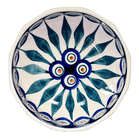 Bowl, Multiangular, 5" in "Peacock" by Manufaktura | M058T-54