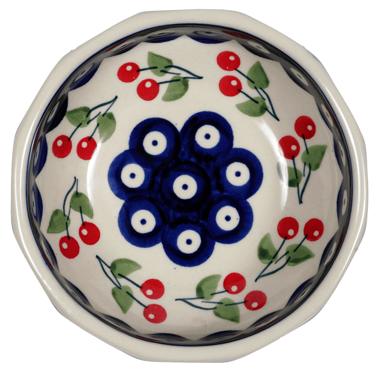 Bowl, Multiangular, 5" in "Cherry Dot" by Manufaktura | M058T-70WI