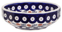 A picture of a Polish Pottery Multangular Bowl (Mosquito) | M058T-70 as shown at PolishPotteryOutlet.com/products/multiangular-multiuse-bowl-mosquito
