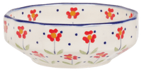 A picture of a Polish Pottery Multangular Bowl (Simply Beautiful) | M058T-AC61 as shown at PolishPotteryOutlet.com/products/multiangular-multiuse-bowl-simply-beautiful