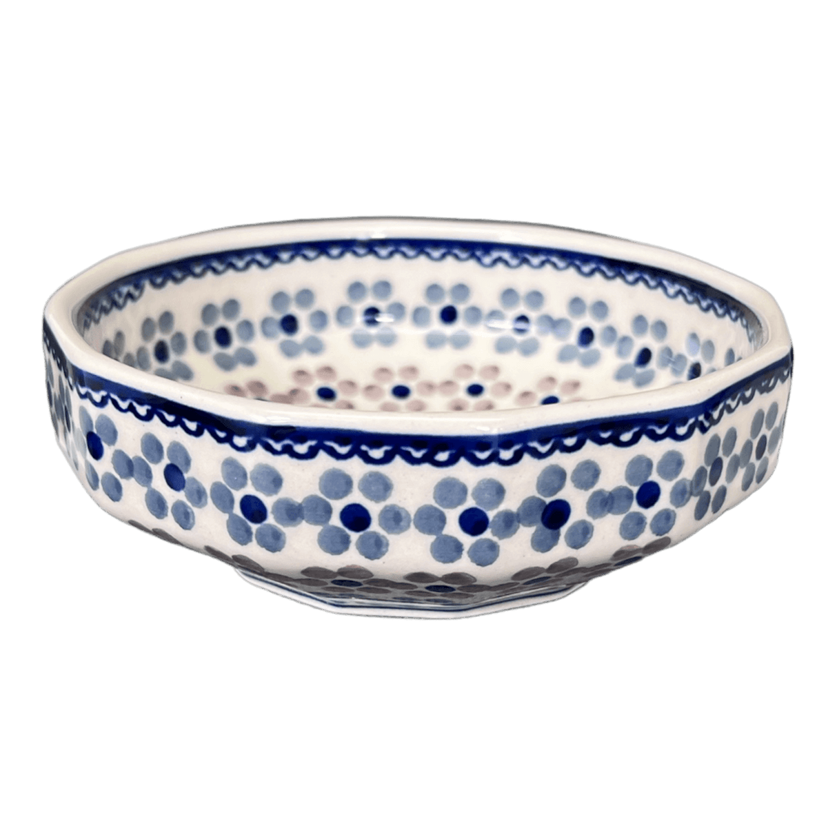 Bowl, Multiangular, 5" in "Floral Chain" by Manufaktura | M058T-EO37