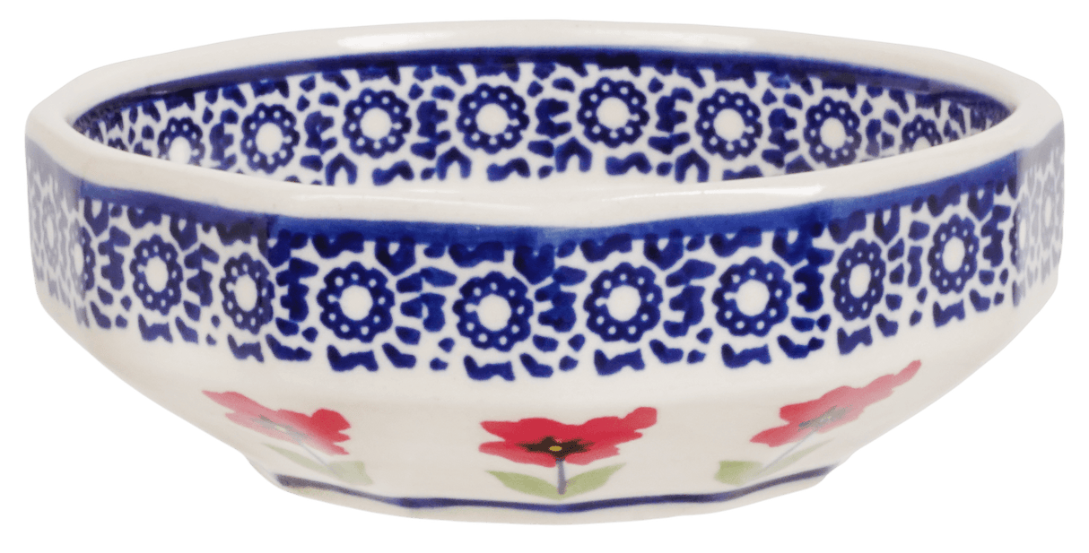 Bowl, Multiangular, 5" in "Poppy Garden" by Manufaktura | M058T-EJ01