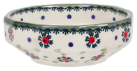 A picture of a Polish Pottery Multangular Bowl (Lady Bugs) | M058T-IF45 as shown at PolishPotteryOutlet.com/products/multiangular-multiuse-bowl-lady-bugs