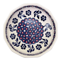 A picture of a Polish Pottery Multangular Bowl (Swedish Flower) | M058T-KLK as shown at PolishPotteryOutlet.com/products/multi-angular-multi-use-bowl-klk-m058t-klk