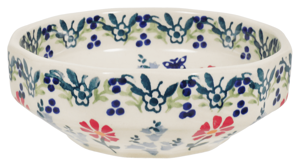 Bowl, Multiangular, 5" in "Butterfly Blossoms" by Manufaktura | M058T-MM02