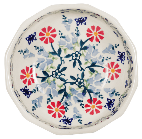 Bowl, Multiangular, 5" in "Butterfly Blossoms" by Manufaktura | M058T-MM02