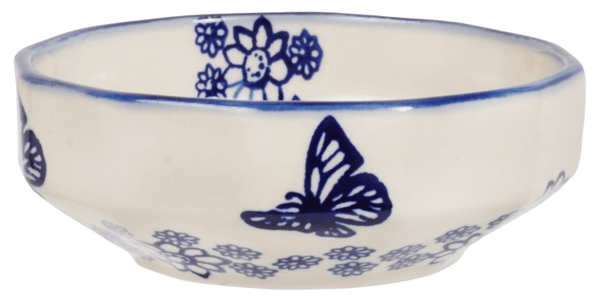 Bowl, Multiangular, 5" in "Butterfly Garden" by Manufaktura | M058T-MOT1