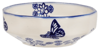 A picture of a Polish Pottery Multi-Angular, Multi-Use Bowl (Butterfly Garden) | M058T-MOT1 as shown at PolishPotteryOutlet.com/products/multi-angular-multi-use-bowl-butterfly-garden-m058t-mot1