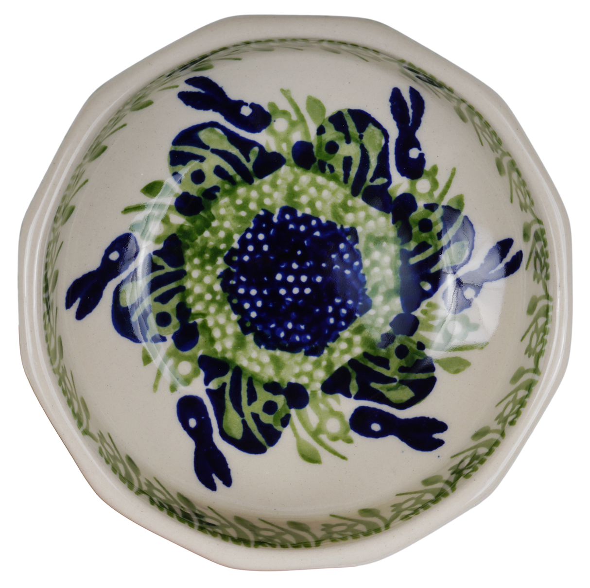 Bowl, Multiangular, 5" in "Bunny Love" by Manufaktura | M058T-P324