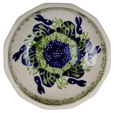 Bowl, Multiangular, 5" in "Bunny Love" by Manufaktura | M058T-P324