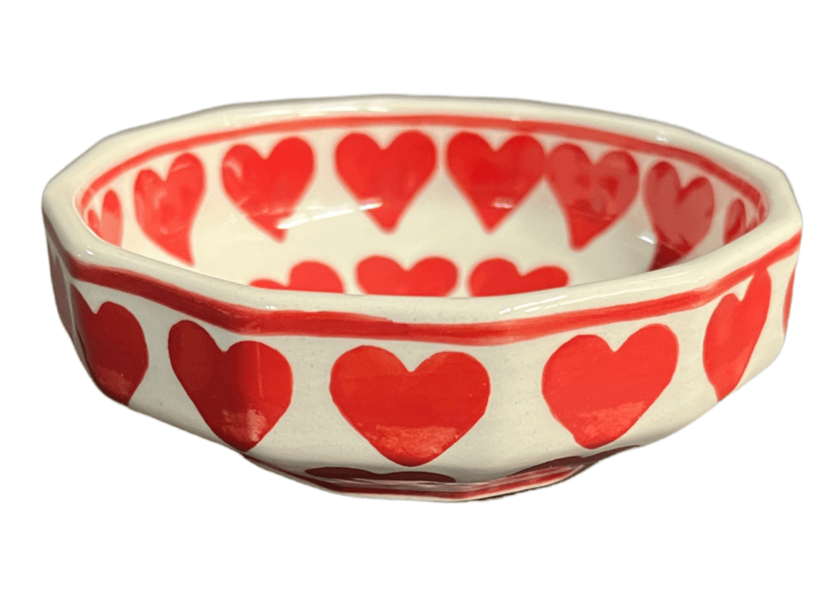 Bowl, Multiangular, 5" in "Whole Hearted Red" by Manufaktura | M058T-SEDC