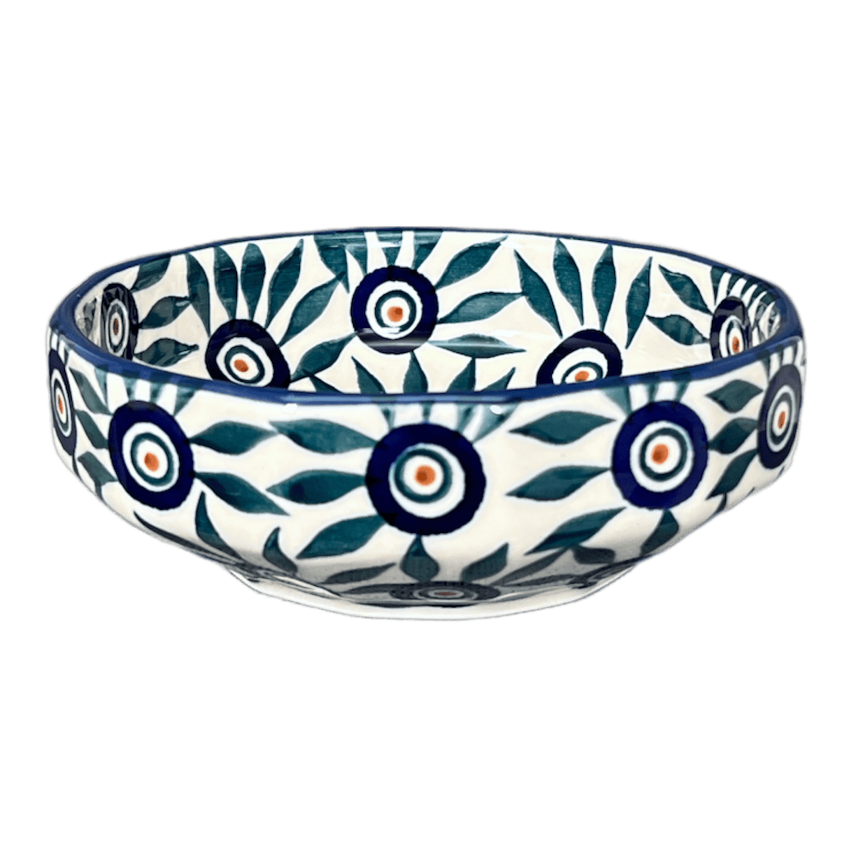 Bowl, Multiangular, 5" in "Peacock Parade" by Manufaktura | M058U-AS60