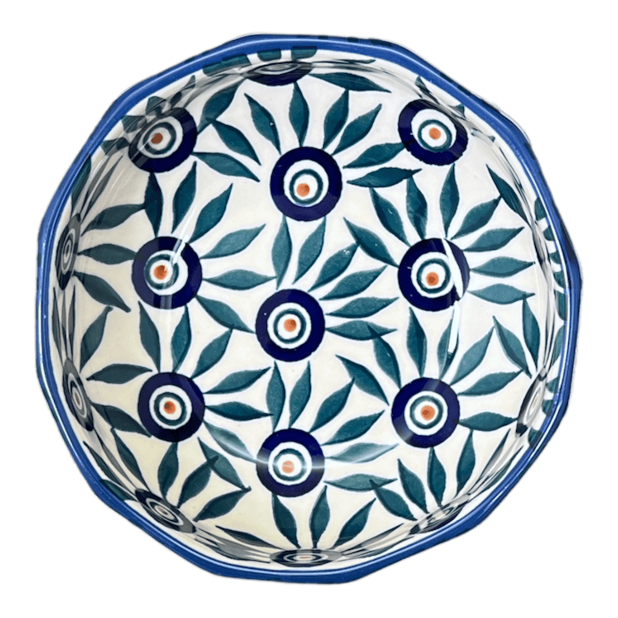 Bowl, Multiangular, 5" in "Peacock Parade" by Manufaktura | M058U-AS60