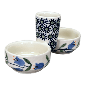 Polish Pottery Salt & Pepper Cellar (Lily of the Valley) | M067T-ASD Additional Image at PolishPotteryOutlet.com