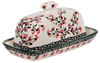 Polish Pottery American Butter Dish (Cherry Blossom) | M074S-DPGJ at PolishPotteryOutlet.com
