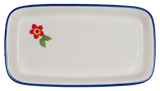 Butter Dish, American, 4" x 7.5" in "Brilliant Garden" by Manufaktura | M074S-DPLW
