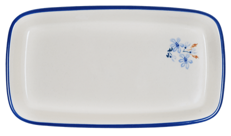 Butter Dish, American, 4" x 7.5" in "Pastel Garden" by Manufaktura | M074S-JZ38