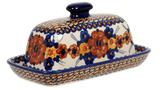 Butter Dish, American, 4" x 7.5" in "Bouquet in a Basket" by Manufaktura | M074S-JZK