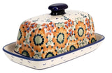 Butter Dish, American, 4" x 7.5" in "Autumn Harvest" by Manufaktura | M074S-LB