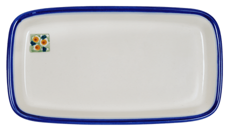 Butter Dish, American, 4" x 7.5" in "Perennial Garden" by Manufaktura | M074S-LM