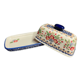 Butter Dish, American, 4" x 7.5" in "Poppy Persuasion" by Manufaktura | M074S-P265
