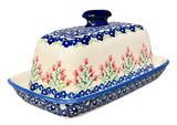 Butter Dish, American, 4" x 7.5" in "Burning Thistle" by Manufaktura | M074S-P270