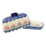 Butter Dish, American, 4" x 7.5" in "Burning Thistle" by Manufaktura | M074S-P270