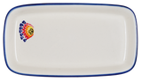 Butter Dish, American, 4" x 7.5" in "Floral Fans" by Manufaktura | M074S-P314