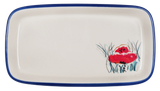 Butter Dish, American, 4" x 7.5" in "Poppy Paradise" by Manufaktura | M074S-PD01