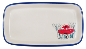 Polish Pottery American Butter Dish (Poppy Paradise) | M074S-PD01 Additional Image at PolishPotteryOutlet.com
