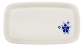 Butter Dish, American, 4" x 7.5" in "Duet in Blue & White" by Manufaktura | M074S-SB04