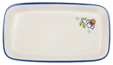 Butter Dish, American, 4" x 7.5" in "Daisy Bouquet" by Manufaktura | M074S-TAB3